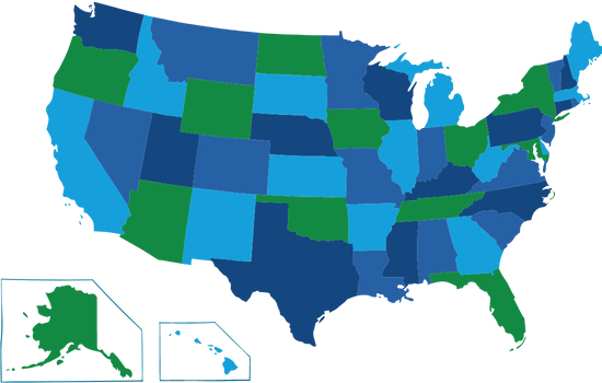 Compliance Updates Map of the US