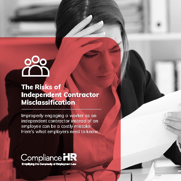 Risks of Independent Contractor Misclassification