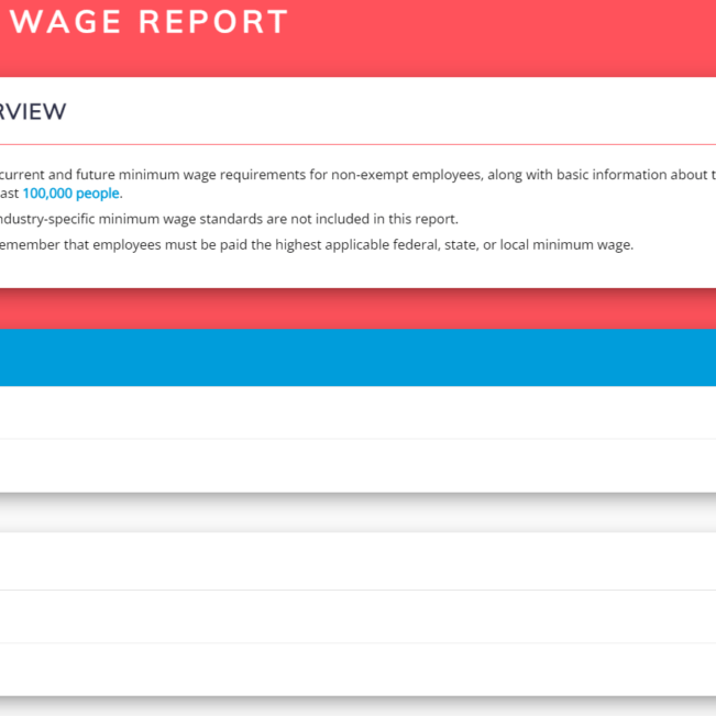 Solution Update: New Minimum Wage Report