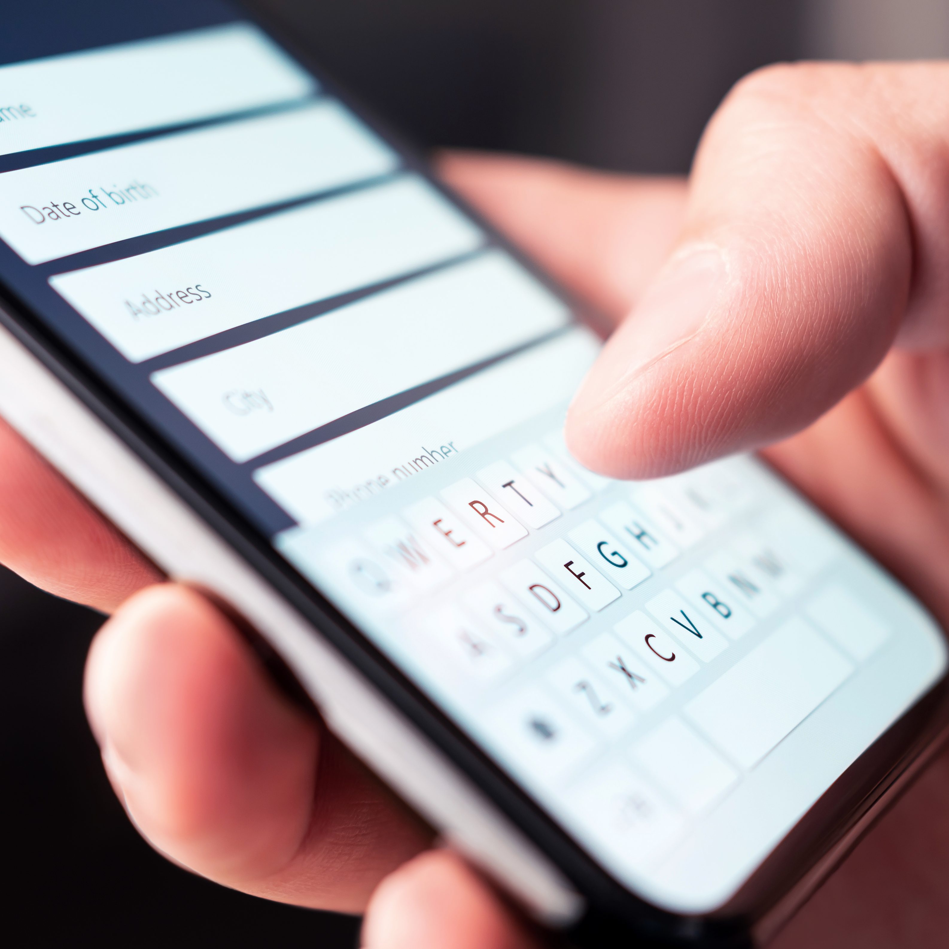 Online,Form,To,Register,Personal,Info,And,Data,To,Web